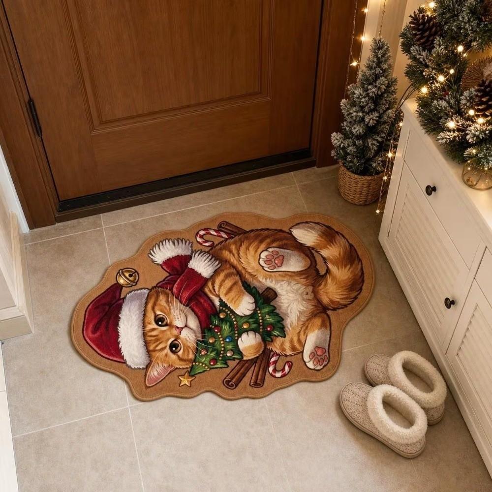 Irregular Shape Entryway Rug Cat Dog Decor Door Mat Hallway Entrance Mat Front Door Hallway