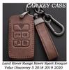 New Leather Car Key Case Remote Control Protector Cover for Land Rover Range Rover Sport Evoque Velar Discovery 5 2018 2019 2020