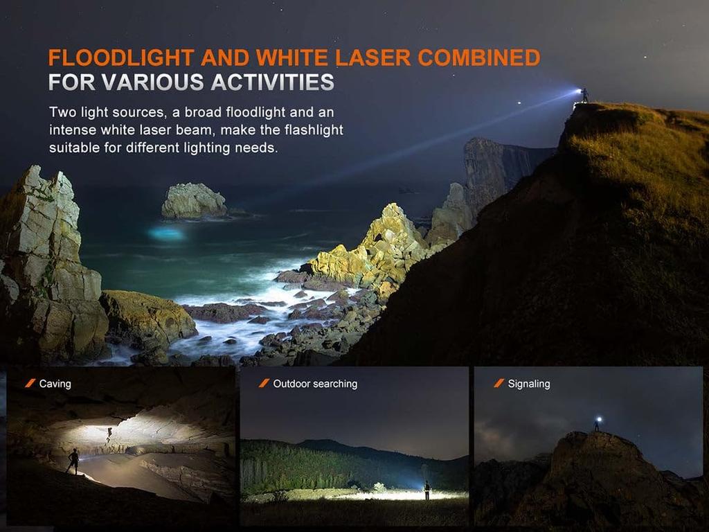 Fenix LR36R Beam for Rescue Professional Use Handle with High-Brightness Flashlight, LED/LEP, 10,000 Lumens, 1,260m Distance, [For Only, Care]