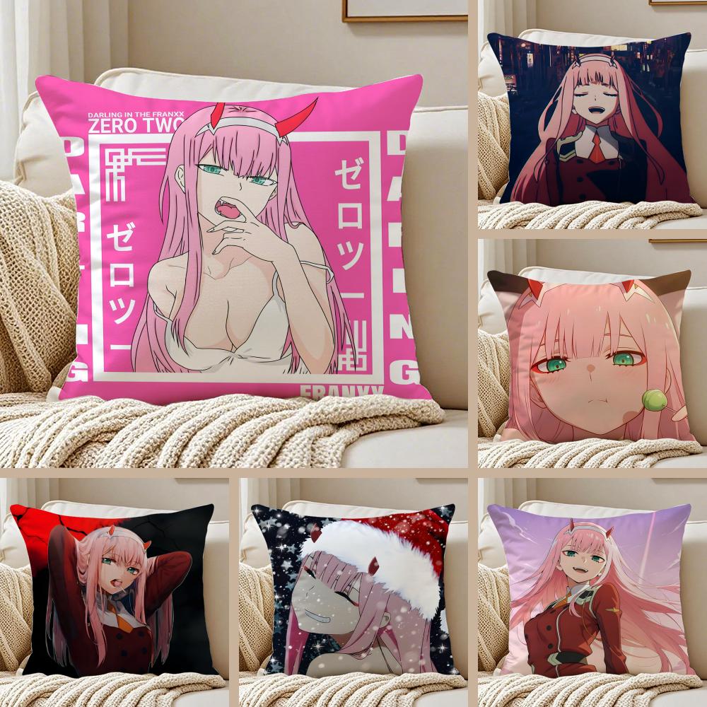 Аниме Меха 02 ноль два DARLING in the FFRANXX Наволочка Подушка Антипылевой клещ Гостиная Диван Декор Подушка Комната