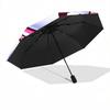 1pc Hello Kitty Candyland Automatic Opening Folding Umbrella - Portable 3-Fold Design with 8-Bone Iron Frame, Perfect for Fans, Travelers, Everyday Us