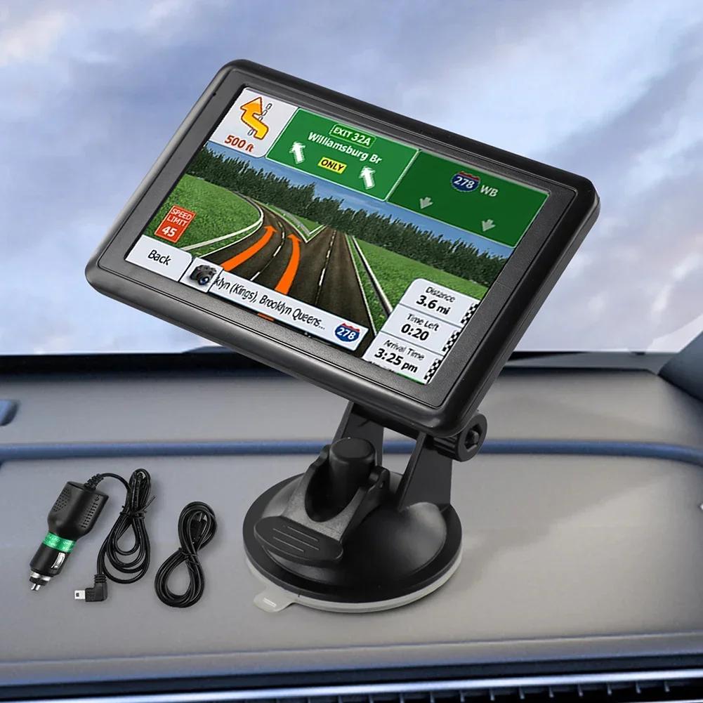 5-дюймовый GPS-навигатор для автомобиля, грузовика, SAT NAV, аксессуары, инструменты, навигатор, 2025, бесплатное обновление, карта Европы, Северной Америки, 8 ГБ, FM-музыка