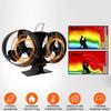 Wood Burner Fan 12 Blades Stove Fans Heat Powered Stove Fan Black Fireplace Heat Powered Stove Top Fans SF707T Fireplace Fans