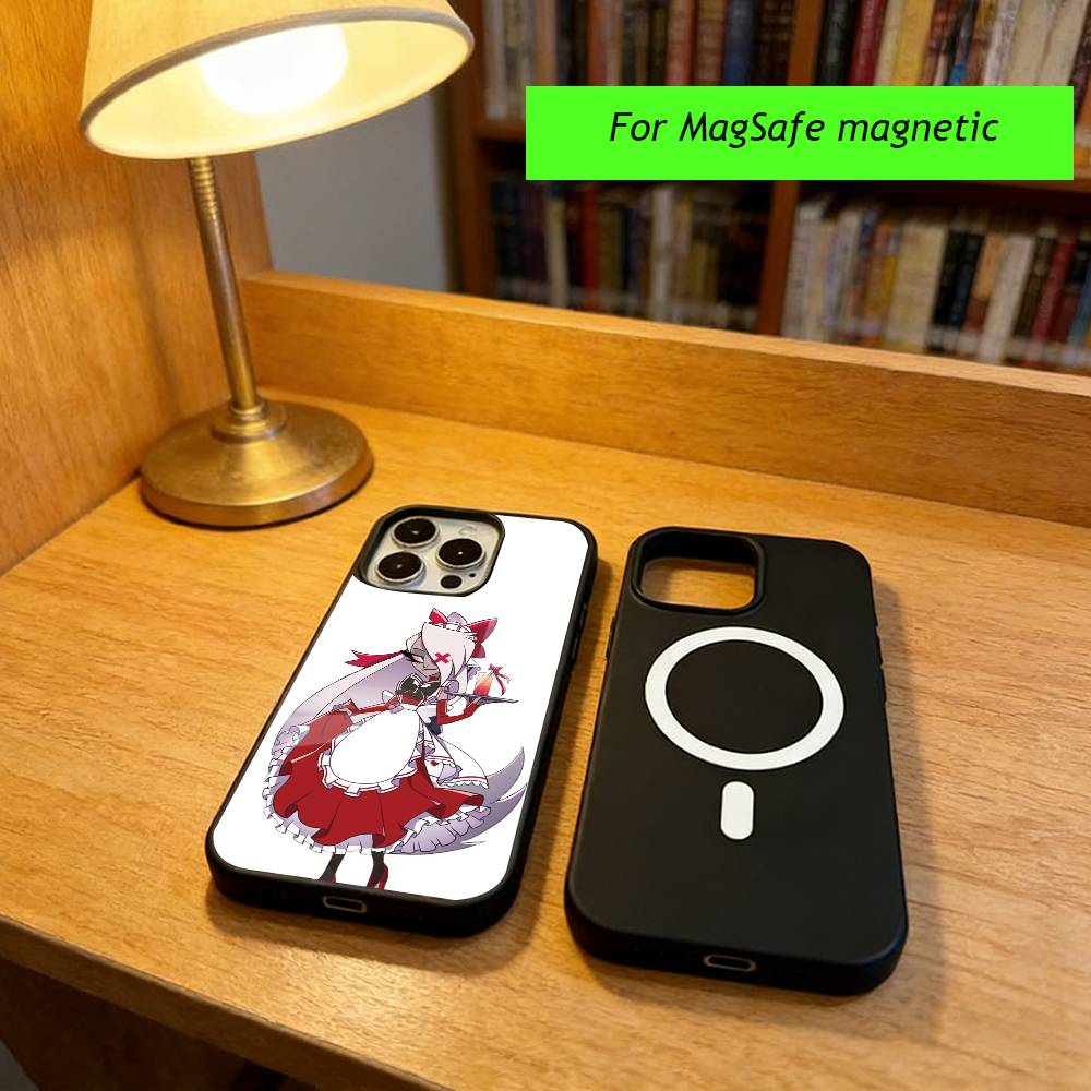 Чехол для телефона Hazbin Hotel Vaggie для iPhone 17, 16, 15, 14, 13, 12, 11 Plus, Pro, магнитный с беспроводной зарядкой Magsafe