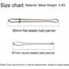 Upgraded DIY Rope Threader Clip, Drawstring Threader Tool Set, Stainless Steel Sewing Loop Turner Hooks with Latch, Easy Rope Threader Clips
