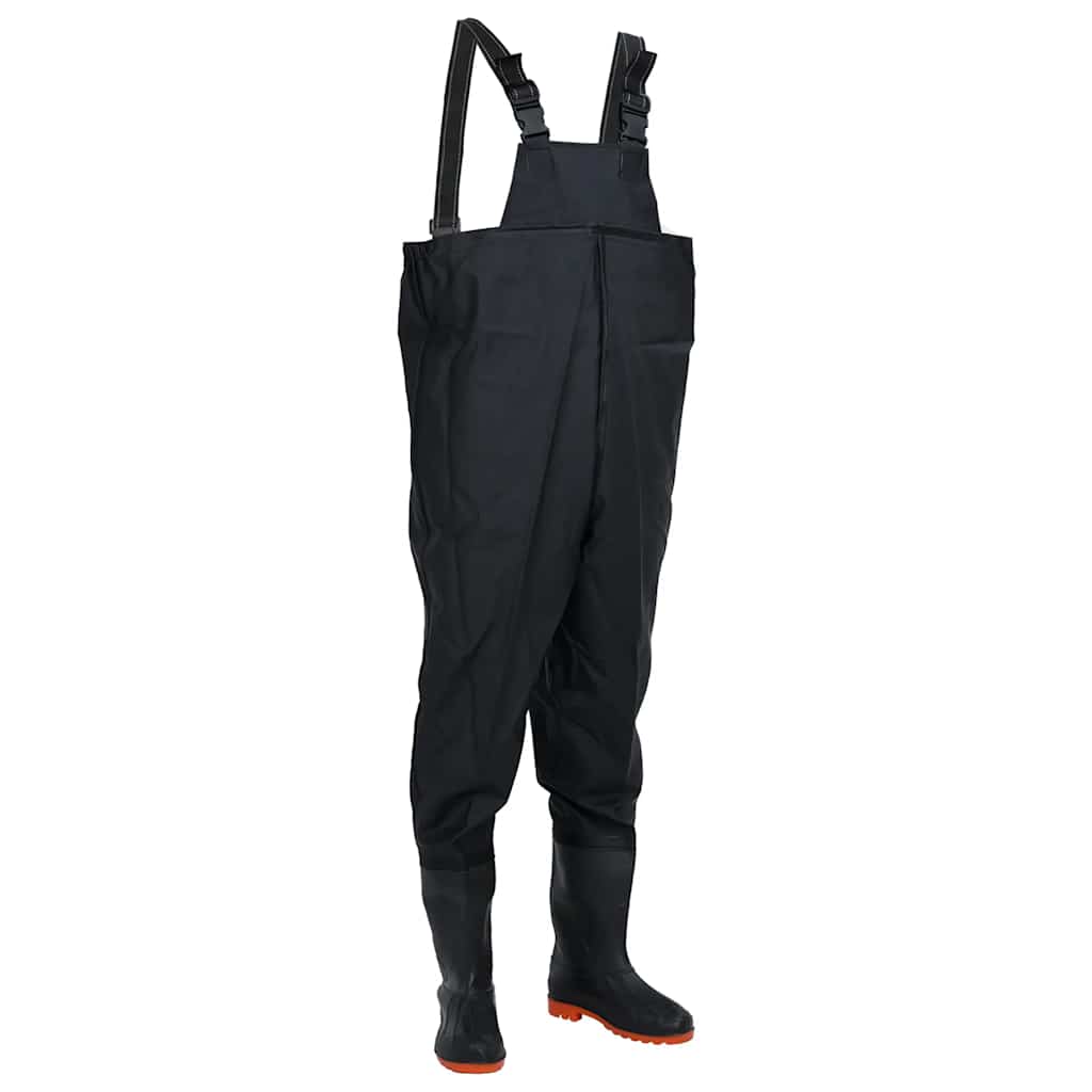 Waders with Boots Black Size 40