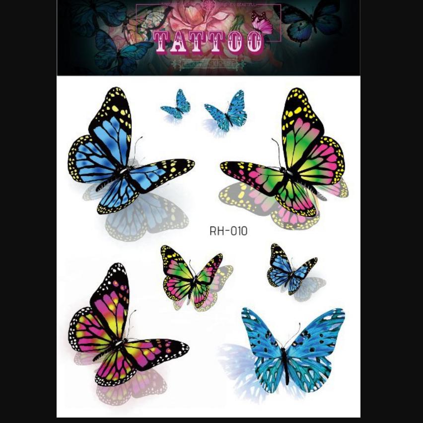 Новая водонепроницаемая 3d татуировка бабочки с макияжем, милые татуировки, модные татуировки, наклейки
