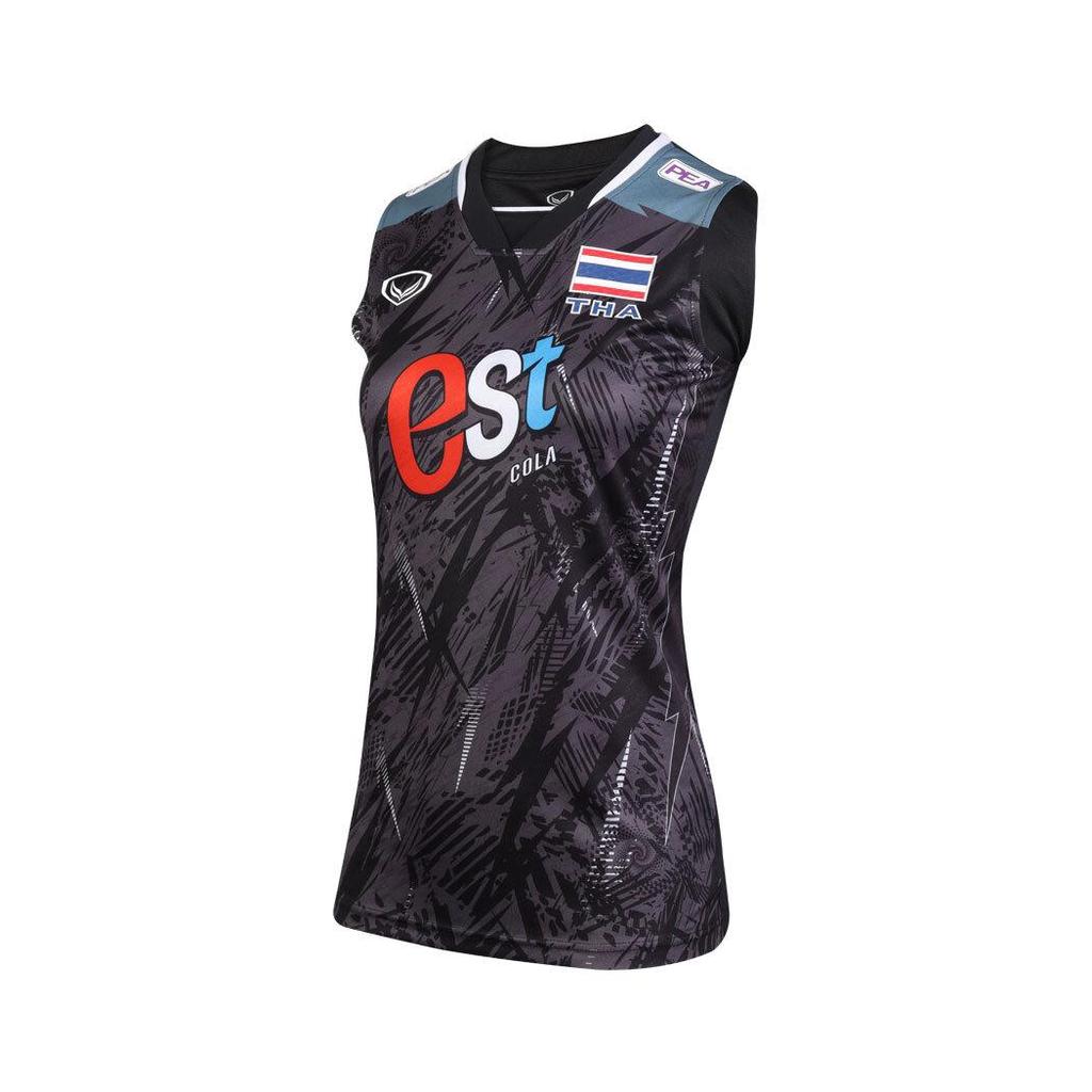 Волейбольная женская национальная майка без рукавов 2023, спонсор, антибактериальная, Grand Sport, Таиланд