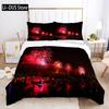 Красочный комплект постельного белья «Огни» из стираного хлопка, пододеяльник «Фейерверк» размера «Квин», праздничная рождественская тематика, мягкий чехол для одеяла