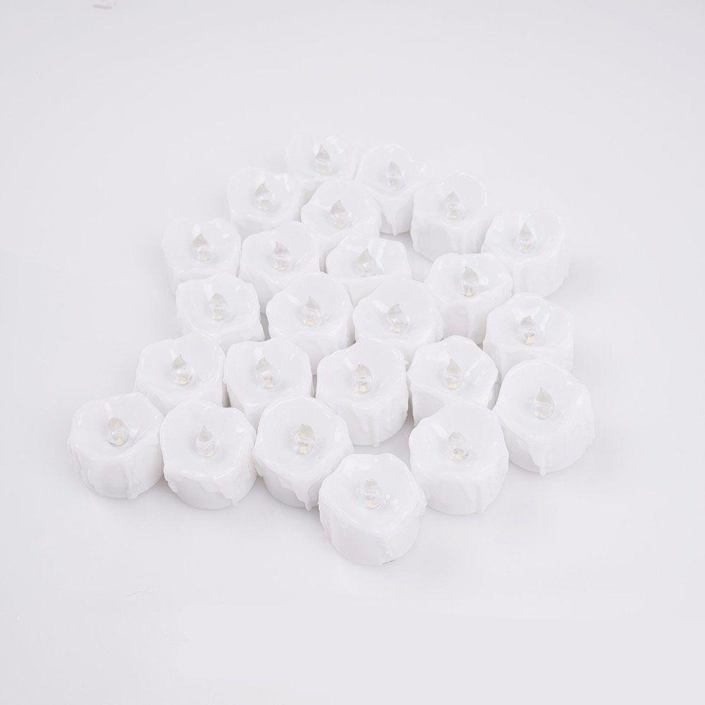 Для Рождества Хэллоуина беспламенные электрические свечи светодиодные чайные свечи желтые мерцающие свечи на батарейках