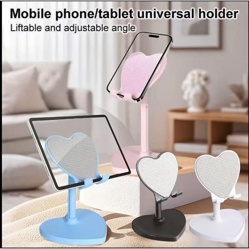 ‑style Heart‑shaped Phone Holder Desktop Tablet Viewing Gadget Live‑streaming Adjustable Height‑lifting Supporting Bracket