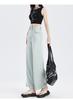 Jeans, high waisted straight leg wide leg cropped pants, long pants, commuting women's pants