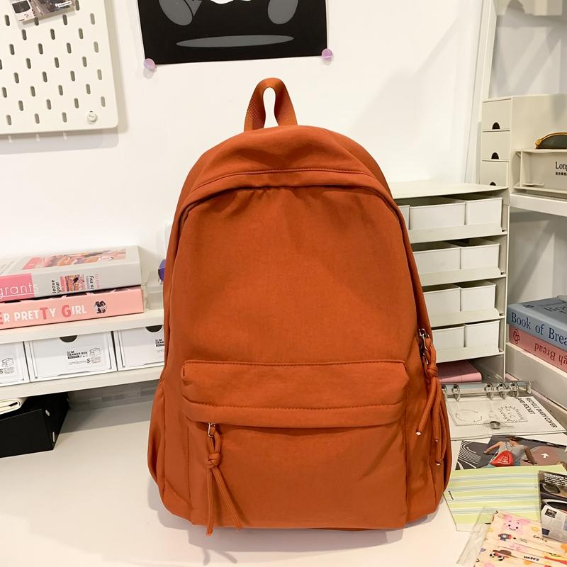 Женский рюкзак большой вместимости, однотонный, студенческий рюкзак, мужской школьный рюкзак