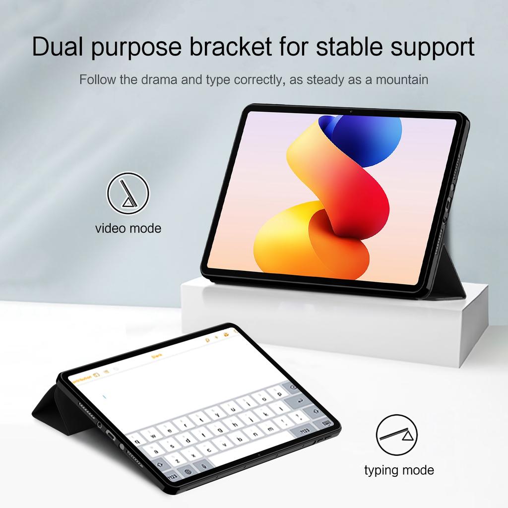 For Xiaomi Redmi Pad 2 Pro Case PU Leather TPU Back Trifold Stand Tablet Cover