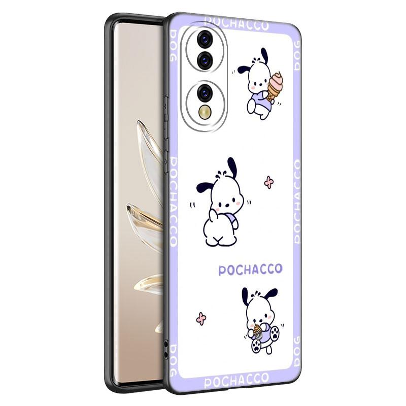 Силиконовый чехол Kuromi Melody Black для телефона Honor 70 90 Lite X40 GT X50 i X5 Plus X6A X6S X7A X8A X8B X6 X7 X8 X9 4G X9A X9B 5G