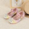 Girls' High Heels Spring and Autumn New Style Little Girls' Crystal Leather Shoes Children's Princess Shoes for Big Kids Catwalk Soft Sole Kids'