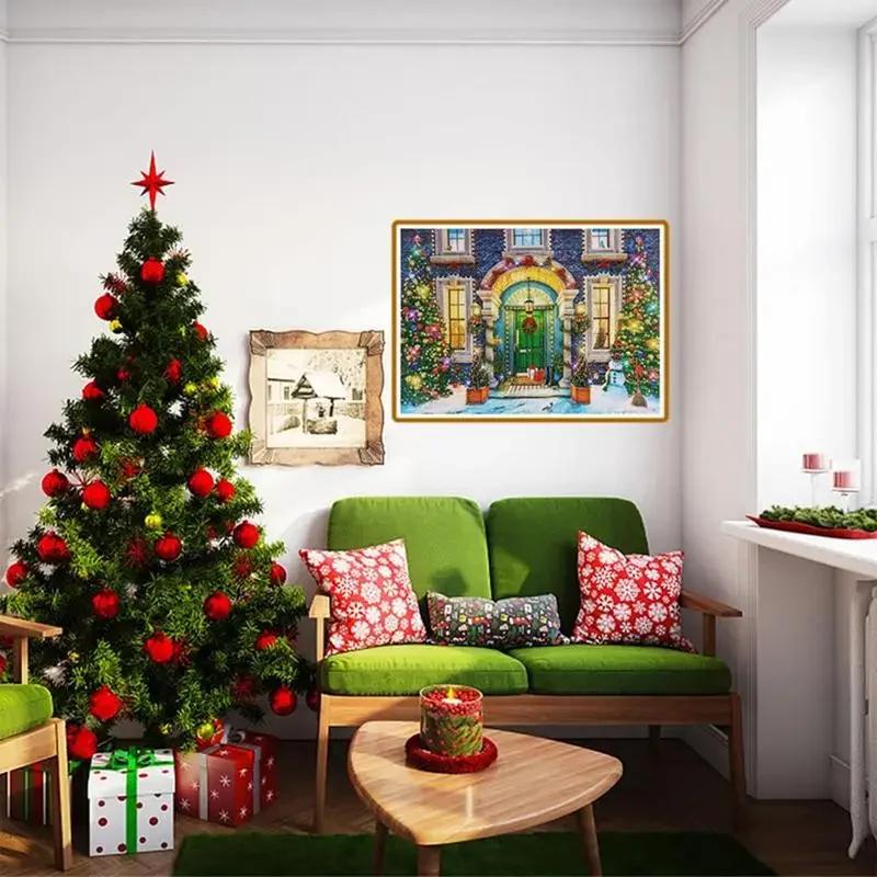 Нетоксичный рождественский адвент-календарь, пазлы, рождественские игрушки-пазлы, встреча Рождества Иисуса, 1008 деталей, рождественские пазлы, обратный отсчет