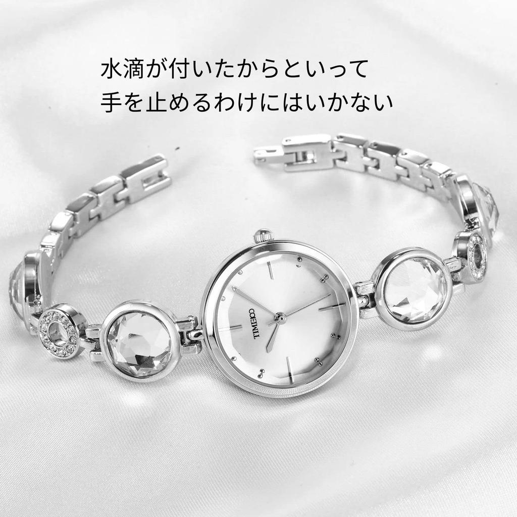 Часы TIME100 для Водонепроницаемые Тонкие с Секундной Стрелкой Часы для Старшеклассниц Серебристые Женские, Часы, Питание от Батарейки, Наручные Часы, Часы, Ручные,