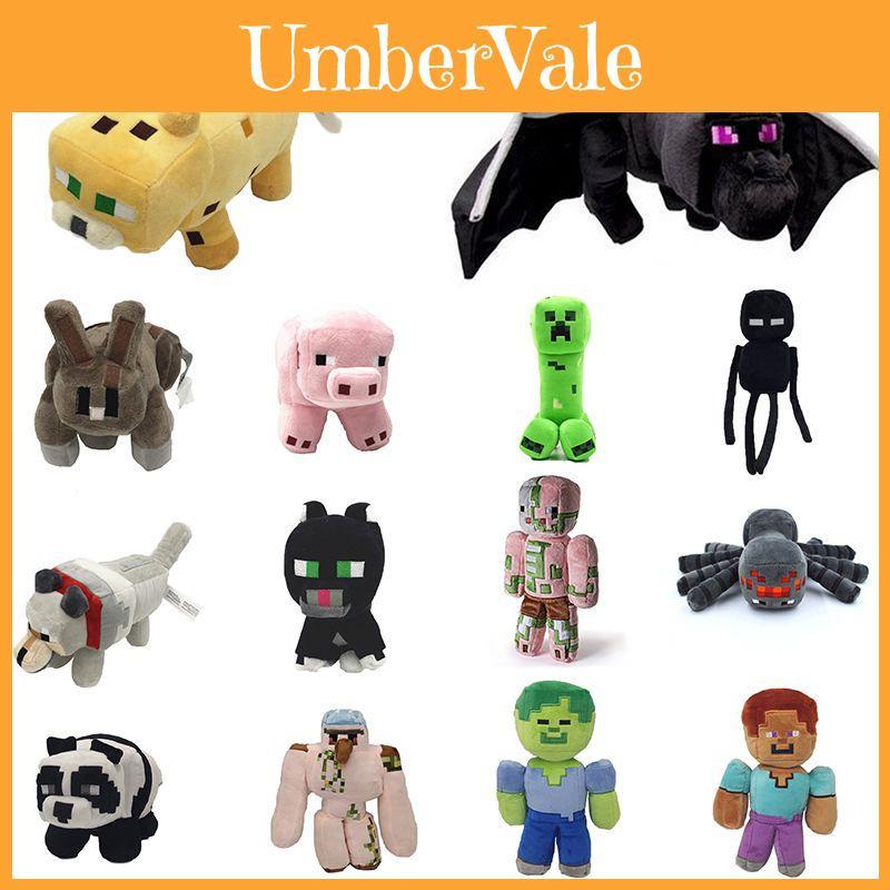 Delightful Minecraft Plush Toy Collection Of Cute Creeper Enderman And Wolf Dolls