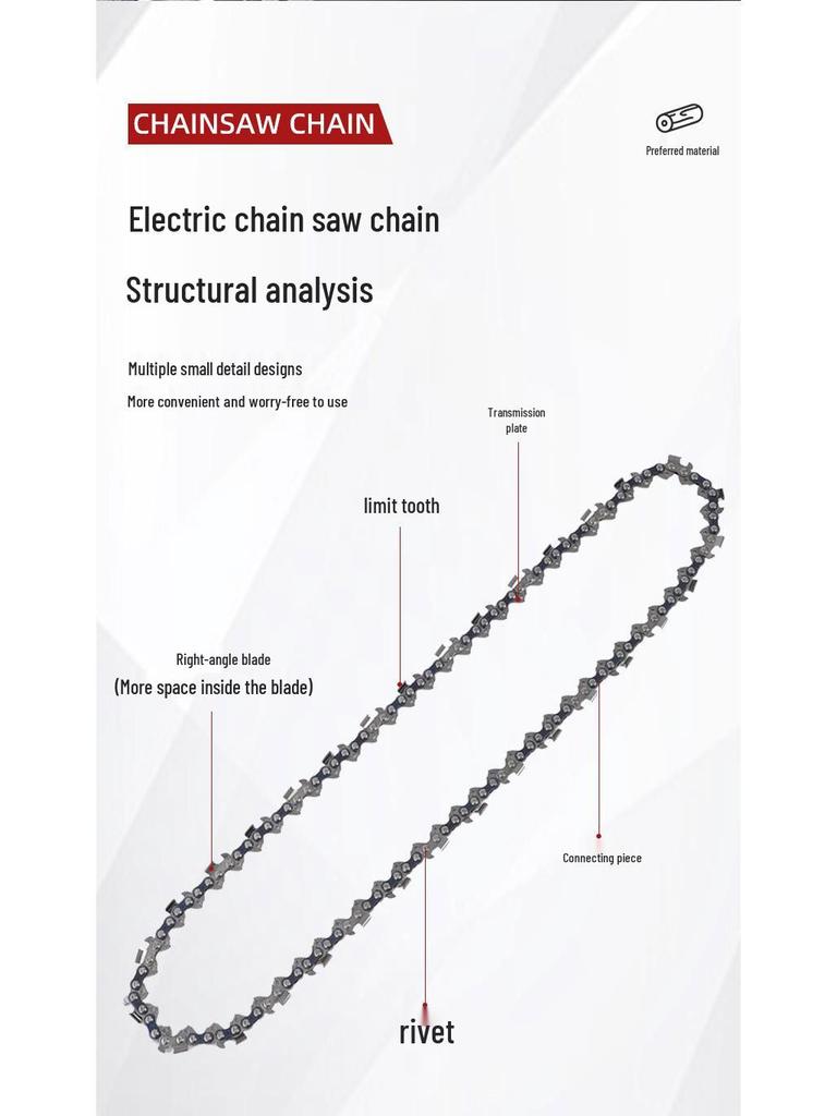 Новая цепь для бензопилы .325 под прямым углом - Доступна в размерах 16", 18", 20", 22" для бензиновых цепных пил