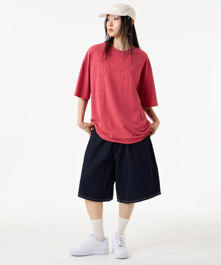 UNKNOWN PLANET Deep Rise Volume Bermuda Pants Indigo