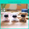 Short Ultrasoft Plush Dog Keychain Bag Charm Stuffed Animal Room Decor Kids For