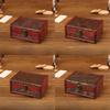 Style Vintage Wooden Box With Lock For Organizing Jewelry Accessories Decoration
