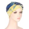 8 Colors New Fashion Braid Tie Dyed Multicolor Soft Muslim Hijab Turban Hat