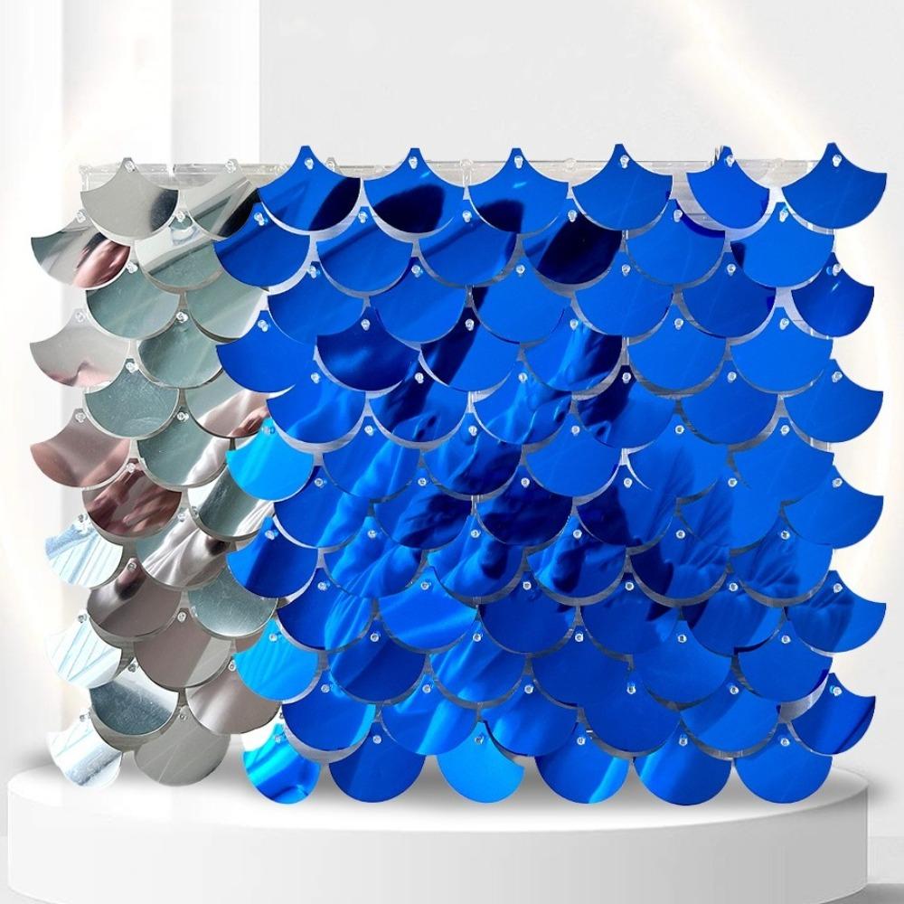 Свадебная панель с пайетками для декора стены Мерцающая фотозона в форме рыбьей чешуи