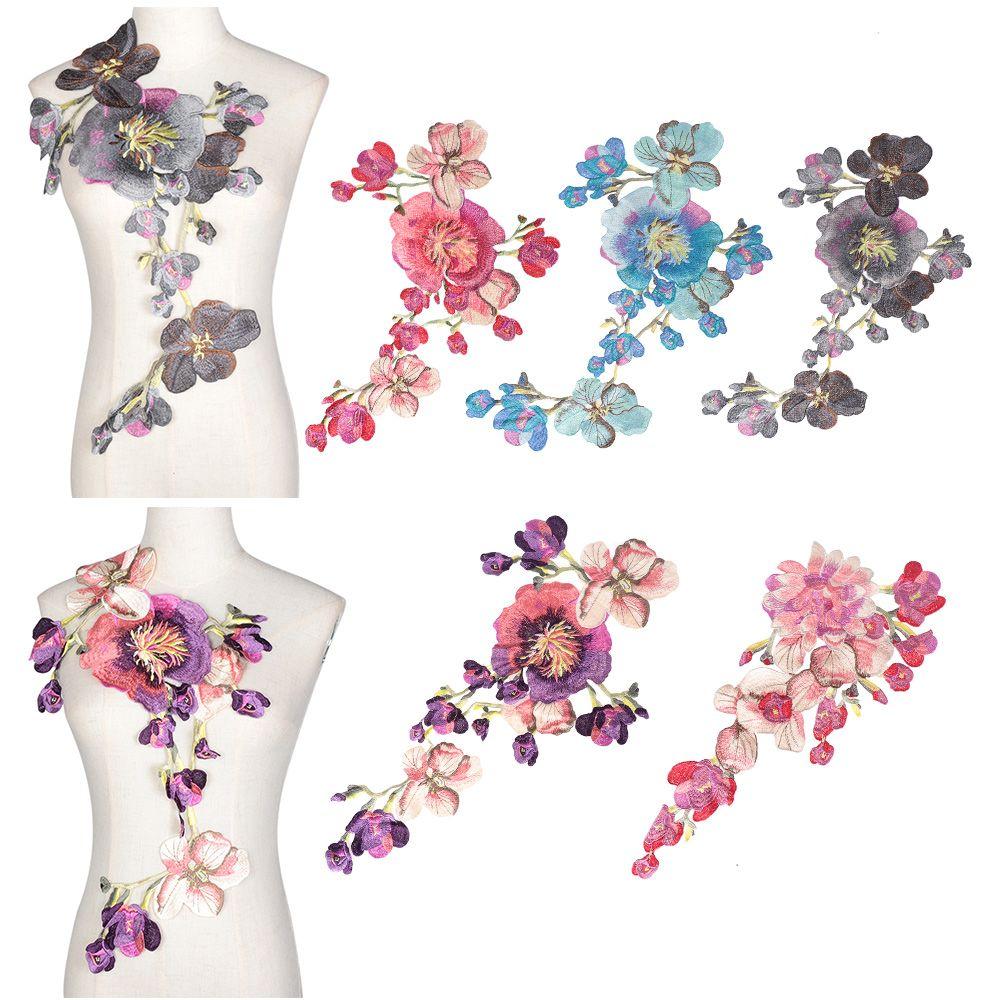 Швейные принадлежности кружевная отделка цветок вырез платья аппликация вышитый воротник нашивка на одежду