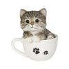 Woovia Sabatora Белая кошка в отпечатке лапы, чашка 13 xx, кукольная фигурка, украшение для сада, животное, кошка 12,8 14,6 см H15328-T-A10