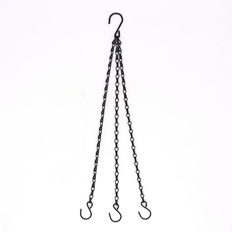 40 см Подвесная цепь для цветочного горшка с 3 крючками Горшок для посадки горшечных гидропонных растений Домашнее садовое украшение