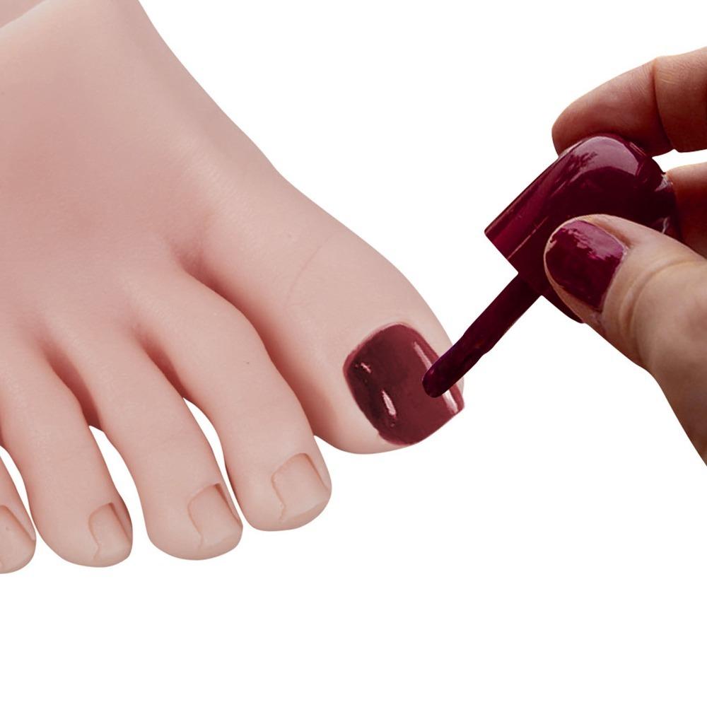 Soft Silicone Nail Art Training Foot Left/Right Fake Foot Model For Nail Art Training