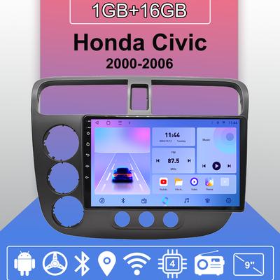 Автомобильное радио Android Auto Carplay для Honda Civic 2000-2006, мультимедийный проигрыватель, головное устройство, стерео, GPS-навигация, BT WIFI 1+16 ГБ