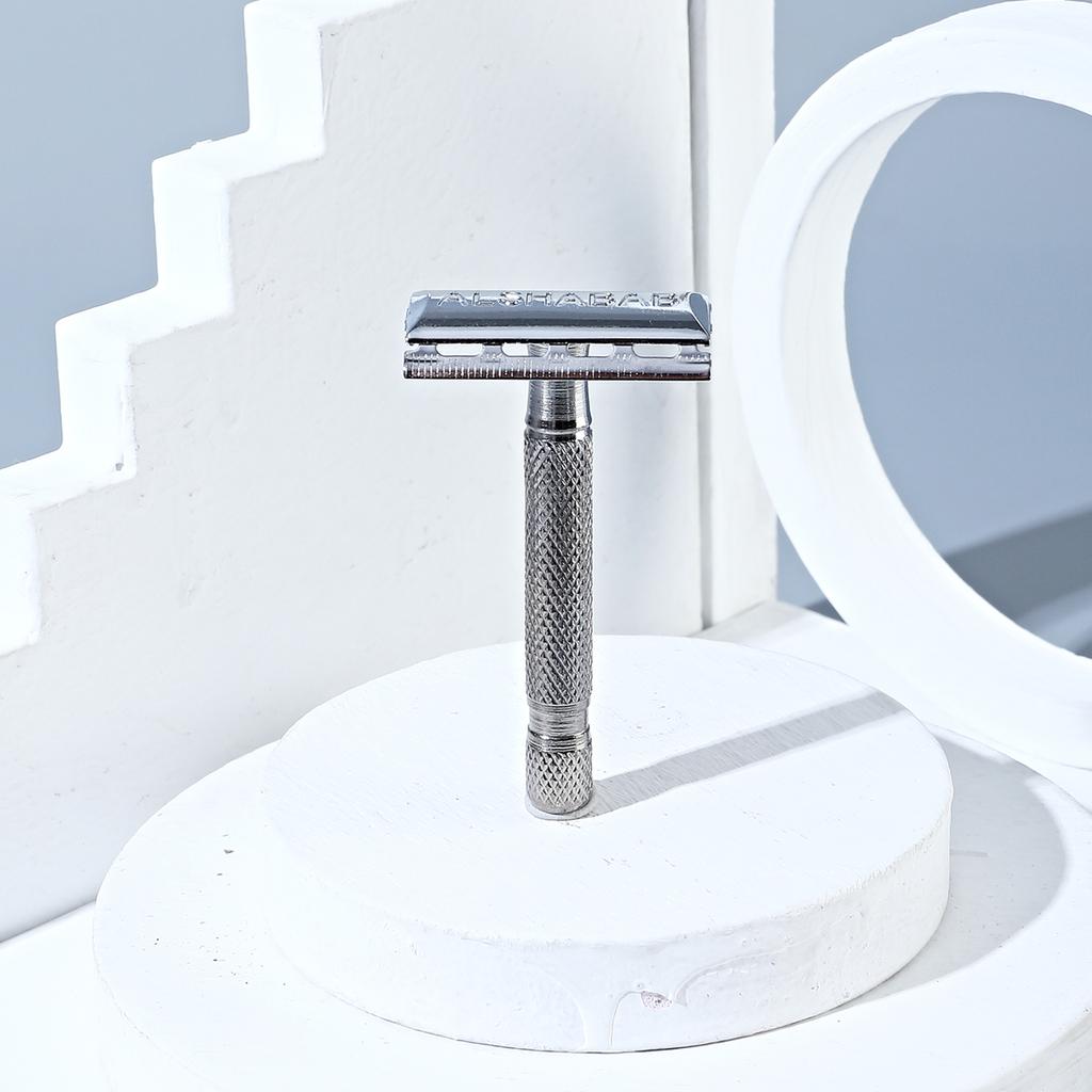 Stainless Steel Safety Razor for Men Barber Shaving Hair Beard Manual Double Edge Barbeador 7.3X4cm