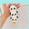 Cute Plush Panda Keychain With Cartoon Design Ideal For Kids Backpack Accessory