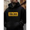 [Худи Ohlins] Унисекс Термохуди Ohlins | 100% Полиэстер, Свободный крой, Длинный рукав, Яркий желтый логотип, Продвинутая подвеска