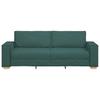 3 Seater Sofa Dark Green 220 cm Fabric