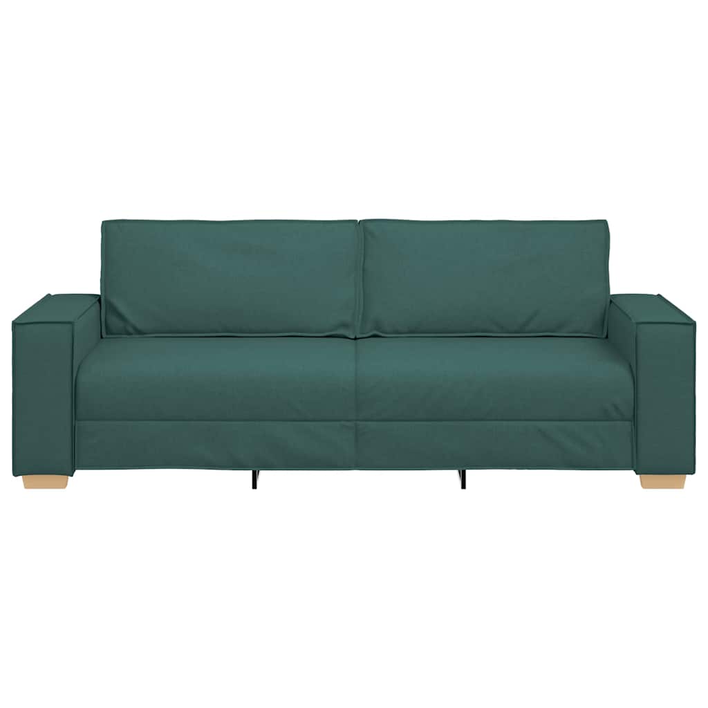 3 Seater Sofa Dark Green 220 cm Fabric