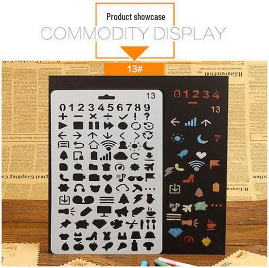 Инструменты для самостоятельного украшения альбомов: Тематическая кружевная линейка, полые шаблоны для домашних животных и принадлежности для рисования