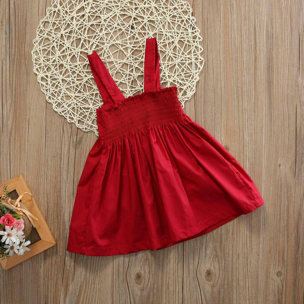 Cute Baby Girls Summer Sundress Bowknot Short Mini Vest Dress Toddler Kids Cotton Casual Dresses Sleeveless Outfit
