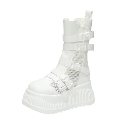 Модные женские ботинки на толстой подошве, на танкетке, на шнуровке, декоративные, модные зимние женские ботинки, вулканизированная обувь, современные ботинки