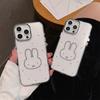 Прозрачный чехол для мобильного телефона для Iphone16Promax Стразы Кролик Яблоко 15 Легкая роскошь Женский 17 Чехол