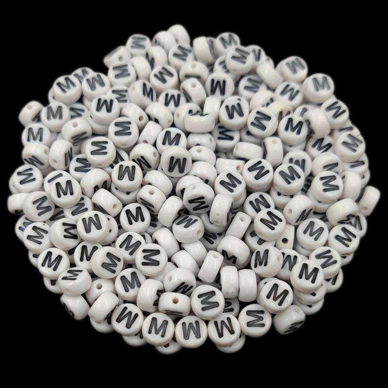 50Pcs 7mm 26 Letter Loose Beads DIY Crafts for Jewelry Making Necklace Bracelet Making
