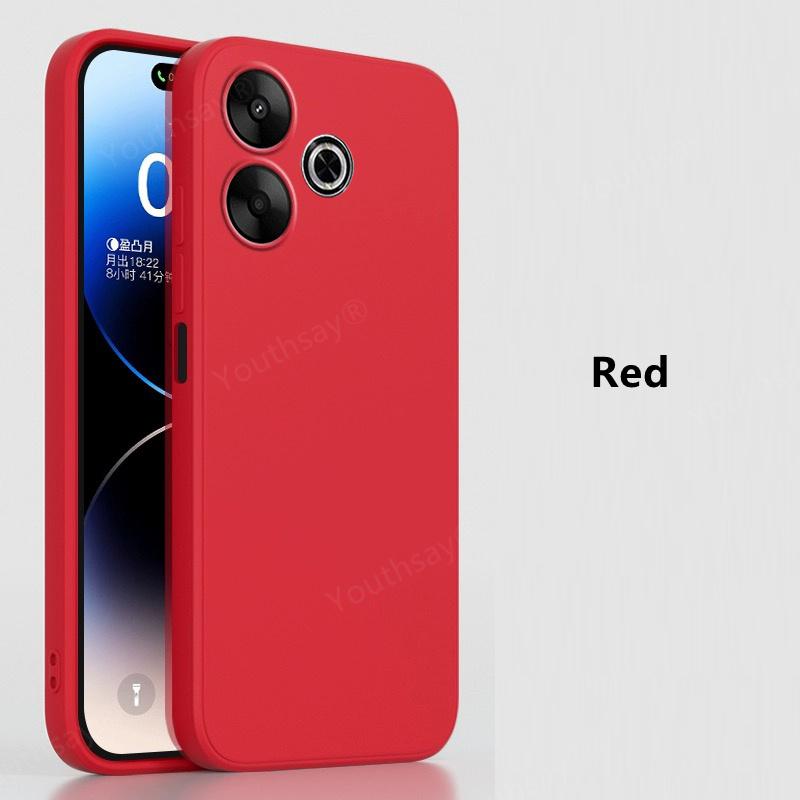 Чехол для Poco M6 для Xiaomi Poco M6, чехол Fundas Coque, оригинальный жидкий силиконовый чехол для камеры, мягкий задний бампер Poco M6
