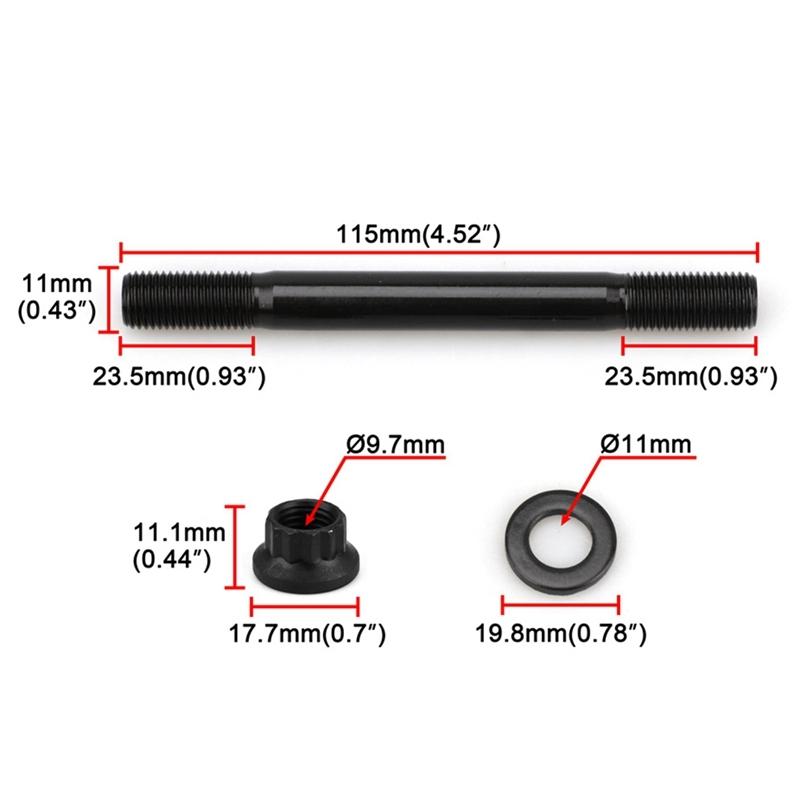 AU05 -for ARP 207-4203 Cylinder Head Studs Pro Series Point Head for 94-19 Mitsubishi EVO8 EVO9 4G63 7-Bolt 11mm