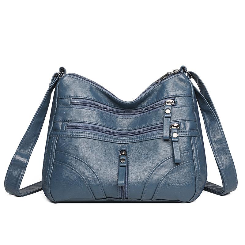 Мягкая кожаная сумка-мессенджер, наплечная сумка, простая сумка для мамы, женская новая модная универсальная ретро-сумка