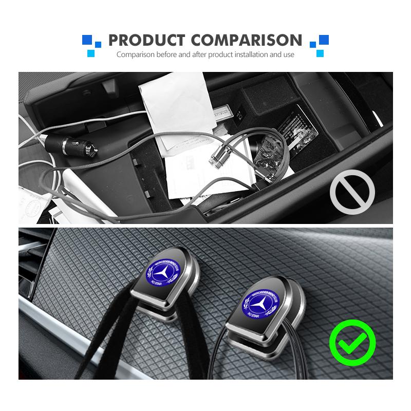 D1-4Pcs Car Seat Invisible Hook Auto Interior Accessories For Mercedes Benz W211 W124 W176 W177 C180 C200 C260 C300 GLC CLE CLA