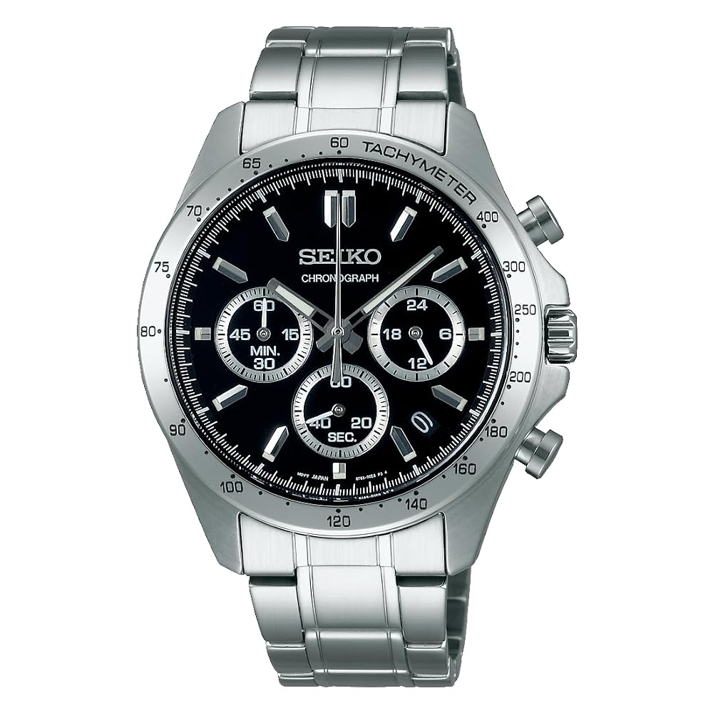 SEIKO SELECTION SBTR013 Men's Watch Battery Quartz Chronograph Black Dial Stainless Steel