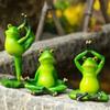 Frog Figurines  Simulation Animal Yoga Frog Garden Decoration Resin Wildlife Crafts Ornaments Office Home Decoration